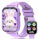 clleylise Smartwatch Kinder Smartwatch – Armbanduhr für Jungen und Mädchen mit 18 Spielen, Kamera, Schrittzähler & Touchscreen – Fitnessuhr für Kinder ab 6 Jahren (Lila)