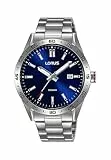 Lorus Herren Analog Quarz Uhr mit Metall Armband RH961NX9, Silber