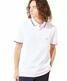 Tommy Hilfiger Herren Poloshirt Kurzarm Core Tommy Tipped Slim Fit, Weiß (White), L