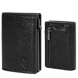 FUNGORGT RFID-Geldbörse – schlanke Brieftasche für Herren, AirTag-Geldbörse, verschleißfest, PU-Leder, minimalistische Brieftasche für Business/Kreditkarte, Pop-Up-Kartenhalter, bis zu 9 Karten,