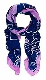 Desigual Face It Rectangle Scarf Navy