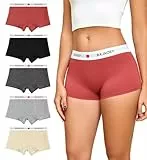 BAJAOEY Damen Boxershorts Unterwäsche Baumwolle 5er Pack Weiche Baumwoll Unterhose Damen mit Stretch Atmungsaktive Bequeme für Alltag