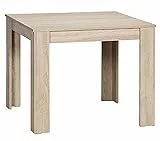 byLIVING Esszimmertisch Nepal/Sonoma Eiche-Optik hell-braun/Kleiner Küchentisch 90 x 90 cm/Esstisch Melaminharz beschichtet / 18 mm Dicke Tischplatte / 90 x 90, H 75 cm