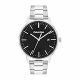 Calvin Klein Analog Quarzuhr für Herren Kollektion Linked Bracelet for HIM mit Silbernes Edelstahlarmband - 25200053