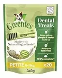 Greenies Dental Treats Original Petite – Zahnpflegesnacks für kleine Hunde von 8-11 kg – Hundeleckerli zur täglichen Zahnreinigung – 1 x 340 g