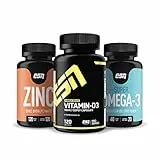 ESN Vitamin D3 + Omega 3 (1000mg) + Zink (25mg) im 3er Set