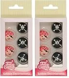 FunCakes Zucker Dekorationen Piraten Set/12 (Packung mit 2)