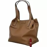 TOM TAILOR Miri zip Damen Shopper Umhängetasche Reißverschluss Groß Cognac Braun