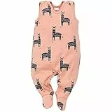 Pinokio - Happy Llama - Baby Strampler (Schlafanzug/Einteiler) 100% Baumwolle - ärmellos Orange/Apricot - Lama Motiv - Kinder Mädchen Jungen (62)