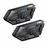 WAYXIN R6S Motorrad Headset Bis zu 6 Motorräder anschließbarr 1200M Wireless Kommunikationssystem für 2 Personen mit Sprachassistent Wasserdicht Freisprecheinrichtung Musikanrufsteuerung