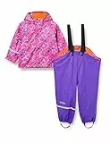 CareTec Baby und Kinder Regenjacke und Regenhose mit Fleece Futter im Set, Purple (633), 104