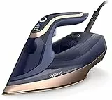 Philips Azur 8000 Serie Dampfbügeleisen - 85 g/min Dauerdampf, 260 g Turbo-Dampfstoß, 3000W, OptimalTEMP Technologie, SteamGlide Elite-Bügelsohle, Dunkelblau (DST8050/20)