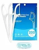 200+10 Zahnseide Stick 3X Zahnreinigung Dental Floss Zahnseide mit Zahnstocher Zahnseide Sticks für Backenzähne Einfach Zahnreinigen Zahnseidesticks für engen Zahnzwischenräume - Mit tragbarem Etui