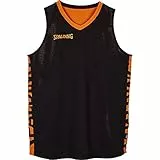 Spalding Kinder Essential Reversible Shirt, schwarz/Orange, 140