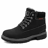 VTASQ Winterstiefel Damen Gefüttert Winterschuhe Wasserdicht Warme Winter Boots Outdoor Wanderschuhe Rutschfest Frauen Schneestiefel Kurzschaft Stiefel Schwarz EU37