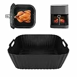 Silikonform Heißluftfritteuse Zubehör für Panasonic NF-CC500 Air Fryer mit Sichtfenster 5L, Air Fryer Silikon Einsatz, Backform Zubehör für Panasonic Airfryer Nf-CC500SXE NINJA MAX PRO 6,2L AF180EU