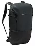 VAUDE Cityrucksack CityGo II 30 Liter Schwarz, wasserdichter Rucksack Damen & Herren, leichter Daypack für Städtetrips mit Laptop-Fach, Rolltop Rucksack ideal für den urbanen Alltag