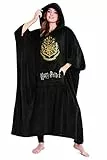 Harry Potter Übergroße Kapuzenpullover Decke Damen und Herren Oversized Hoodie Winter Warme Decke zu Überziehen(Schwarz Lang)