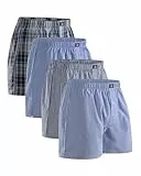 DANISH ENDURANCE American Boxershorts (4er|6er Pack), 100% Bio-Baumwolle, für Herren & Jungen, Blau/Streifen Mix 4er Pack, M