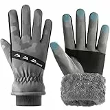 Handschuhe Herren Damen, Winter Warm Winterhandschuhe Touchscreen Handschuhe Verdicktes Fleece Winddicht Wasserdicht Rutschfest Sporthandschuhe Skihandschuhe für Radfahren, Laufen, Skifahren, Wandern