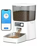 oneisall 3.5L Futterautomat Katze, WiFi Intelligenter Katzenfutter Automat, APP-Steuerung, 1-10 Mahlzeiten pro Tag, Futterspender für Katzen/Hunde, mit Edelstahlnapf