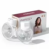 Momcozy Hands-Free Milchpumpe S12 Pro, Elektrisch Tragbar Brustpumpe, mit weichem DoubleFit-Flansch, 3 Modi | 9 Stufen, Smart-Display, 24 mm, 1 Stück, Weiß