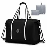 SPAHER 50L Reisetasche Groß Handgepäck Tasche 55x40x23 Germanwings Lufthansa TUI Airways Faltbare Sporttasche Damen Herren Carry on Luggage Gym Duffle Bag Weekender Fitness Bag mit Schuhbeutel