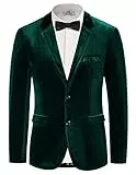 PaulJones Smoking Herren Formalle Anzugjacke Hochzeit Party Anzug Weihnachten Cord Sakko Weihnachtsgrün L
