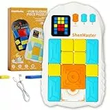 Klotski Super-Slide-Puzzle-Spiel, wiederaufladbar, Gehirnspielzeug für Kinder und Teenager, über 500 Herausforderungen für Jungen und Mädchen, tragbare Reisespiele für alle Altersgruppen (weiß)