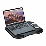 Relaxdays Kniekissen Laptop, Handpolster, Handy-Ablage, Knietablett ergonomisch, für Tablet 11 Zoll, Kunststoff, schwarz, 5,5 x 44 x 32 cm