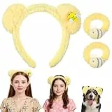 Ouligay 3 Stück Bären Ohren Haarreif Bärenohren Haarreif Niedliche Bear Ears Stirnband Bär Ohren Haarreifen Party Kopfbedeckung Cartoon Bären Haarband für Erwachsene Kinder Cosplay Halloween Party