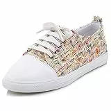 CHICMARK Damen Fashion Sneaker Gemütlich Flach Pumps (Beige, 40 EU)