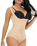 YARRCO Shapewear-Body für Damen, Bauchkontrolle, offene Brust, formender Bodysuit, nahtlos, Ganzkörperformer, nude, M
