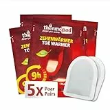THERMOPAD Zehenwärmer – DAS ORIGINAL: 5 Paar Wärmepads für 9 Stunden Wärme I Sofort einsatzbereite Fußwärmer I Extra Warmer Fusswärmer – ideal für Outdoor-Aktivitäten & Ski-Schuhe I Fuss-Wärmekissen