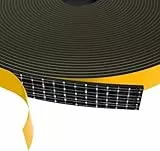 Dichtband Selbstklebend Gummidichtung für Türen Fenster, 20mm(B) x3mm(D)/10m(L) Geschlossenzelliges Dichtungsband mit hoher Dichte, für Anti Kälte-Wind Lärm und Kollision (Schwarz)