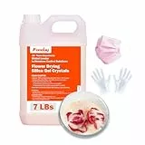 Lucky 3-in-1 Fonday Kieselgel, Blumen-Trocknungskristalle für Hochzeitsstrauß, Konservierung mit Handschuhen und Maske, Farbanzeige, wiederverwendbare Perlengröße weniger als 1 mm, 3,2 kg