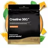 Protein Works | Creatine 360 – GOLD Innovation, Kreatin-Monohydrat, CoQ10, Aquamin, Vitamin D3 & B6, Magnesium, Fokus & mentale Klarheit, Zellunterstützung, Orange & Mango, 60 Portionen, 300g