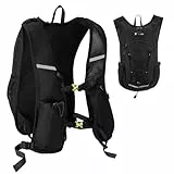 Newofview Laufweste für Damen und Herren, Verstellbare Brustgurte Laufrucksack, Reflektierender Running Vest für Läufe, Radfahren, Trails, Marathons