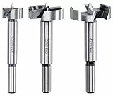kwb 3-teiliges Forstnerbohrer-Set aus Cr40-Stahl nach DIN 7483G, Ø 20 mm, 35 mm und 40 mm
