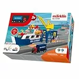 Märklin My World - 72223 Frachtschiff und Hafenkran - Spielset mit beweglichem Kran - realistisches Be- und Entladen - Zubehör - für Kinder ab 3 Jahren - Spur H0