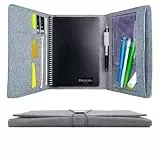 Dreiklang - be smart Reusable Spiral Notebook A5 with Fabric Sleeve – Digital Smart Notepad, Cloud Sync App, Dotted & Lined, incl. 2 Pens & Cloth