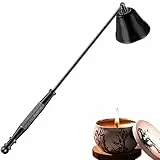 Esteopt Kerzenlöscher für Kerzen, Kerzenlöscher aus Edelstahl, Kerzenlöscher mit langem Griff und Geschenkbox Verpackung geeignet für Geschenke (Schwarz)