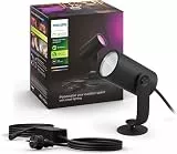Philips Hue White & Color Ambiance Lily Gartenspot, 40W, 590 lm, Dimmbar, 16 Mio. Farben, Schwarz