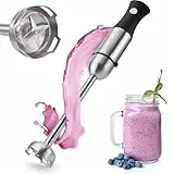 ProfiCook® Stabmixer | Edelstahl | 1000 Watt | Extra langer 27 cm Stab | Geschwindigkeitsregulierung | ergonomischer Soft-Touch-Griff | 4-fach Edelstahlmesser | Abnehmbarer Mixstab | PC-SM 1094