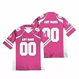 Generisch Personalisierte Trikots, American Football Spieltrikots Mit Name Nummer Für Kinder Erwachsene Junge Mädchen Herren Damen Football Kostüm Shirt Footballspieler Tshirt (16)