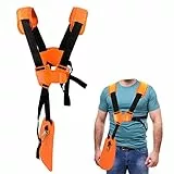 YOUSHARES Schultergurt Gurt Doppelschultergurt, Tragegurt Motorsense Rasentrimmer Cutter Trimmer Shoulder Strap für Stihl FS Freischneider Ersatzteile, Husqvarna, Einhell kompatibel, Orange
