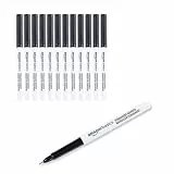 Amazon Basics Ultra Fine Point Permanent Markers, Black, 12-Pack