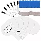 SevenMye 18 PCS Trockenlöscher Antwortspiel Doppelseitige Handheld Whiteboard-Mini-Tafeln Mit 18 Schwarzen Markern 6 Radiergummis Für Klassenunterricht Büro Meeting Abstimmung Spiele Wertungstafel