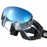 GlaRid Skibrille für Herren Damen, Magnetische Snowboardbrille 100% UV-Schutz Skibrille für Brillenträger, Magnet Schneebrille für Skifahren Wintersport