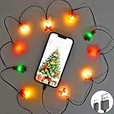 Handy-Ladekabel mit 10 LED-Leuchtmitteln, 139,7 cm (55 Zoll), USB auf Beleuchtung, festliches Urlaubs-Ladekabel, kompatibel mit Phone/i 14/13/12/11 Plus Pro Max & Pad/i Auto, 2 Stück